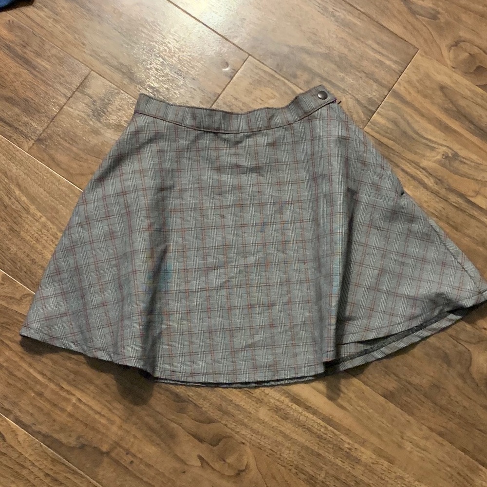 American Apparel Plaid Gray School Girl Skirt XS